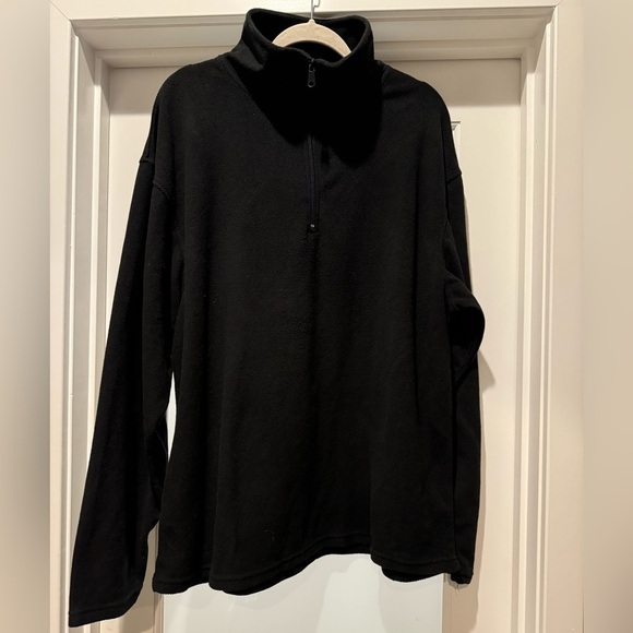 INTIMO Black 1/4 Zip Size XL Longsleeve Pullover Fleece Soft Cozy Sporty - Picture 1 of 10